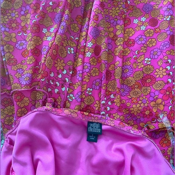 Wild Fable Pink Y2K Flower Mesh Dress - Picture 4 of 4